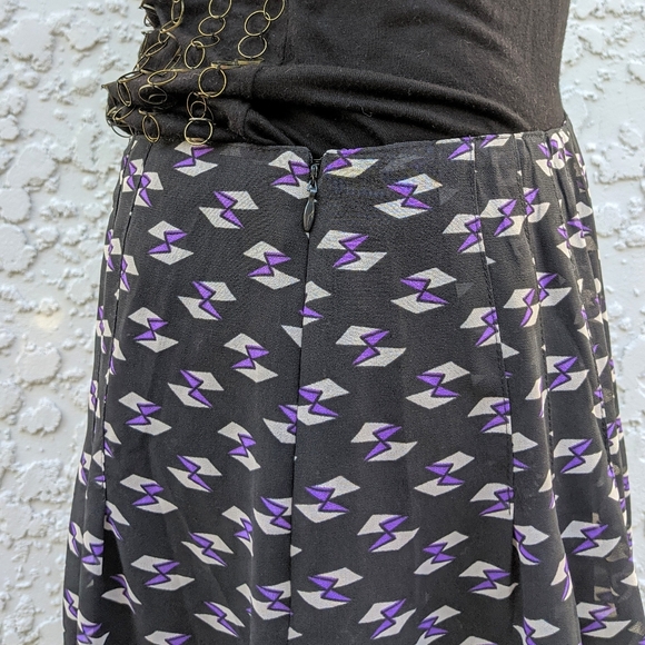 LOFT Abstract Print A-line Midi Skirt - Picture 2 of 4